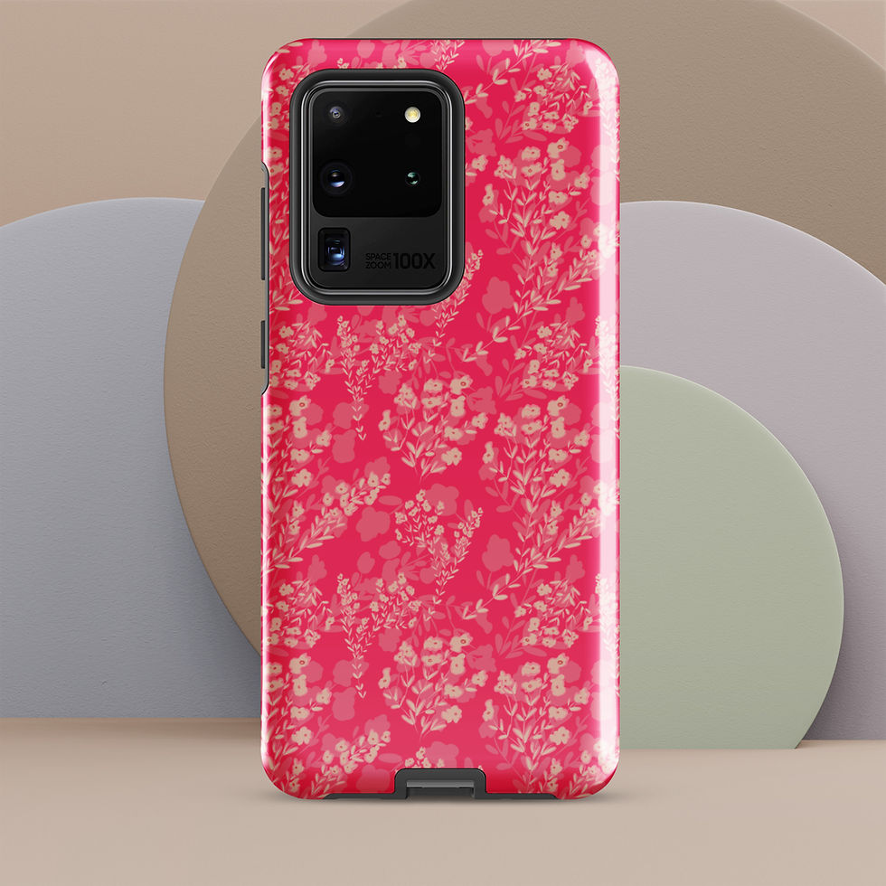Thumbnail: Gypsum Flowers Samsung Phone Case Pink