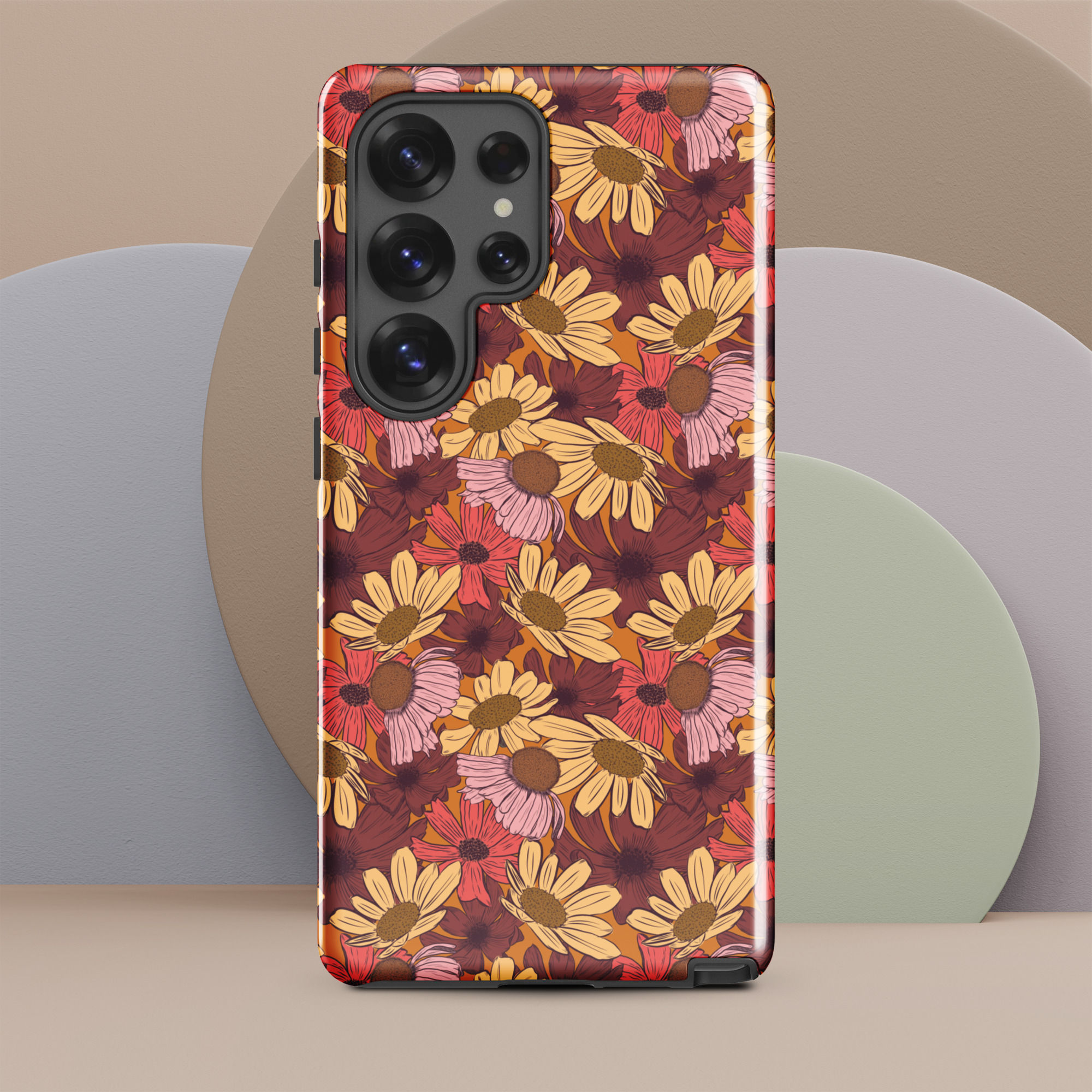 Retro Flowers Samsung Phone Case