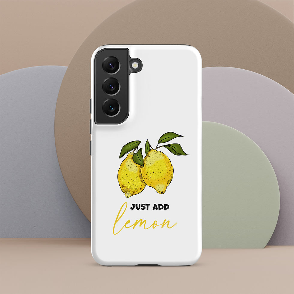 Thumbnail: Just Add Lemon Samsung® Tough Phone Case - Lemon Summer Case | By C Studio®