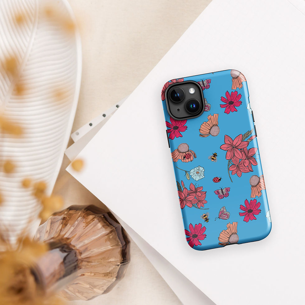 Thumbnail: Flowers LadyBugs IPhone Case