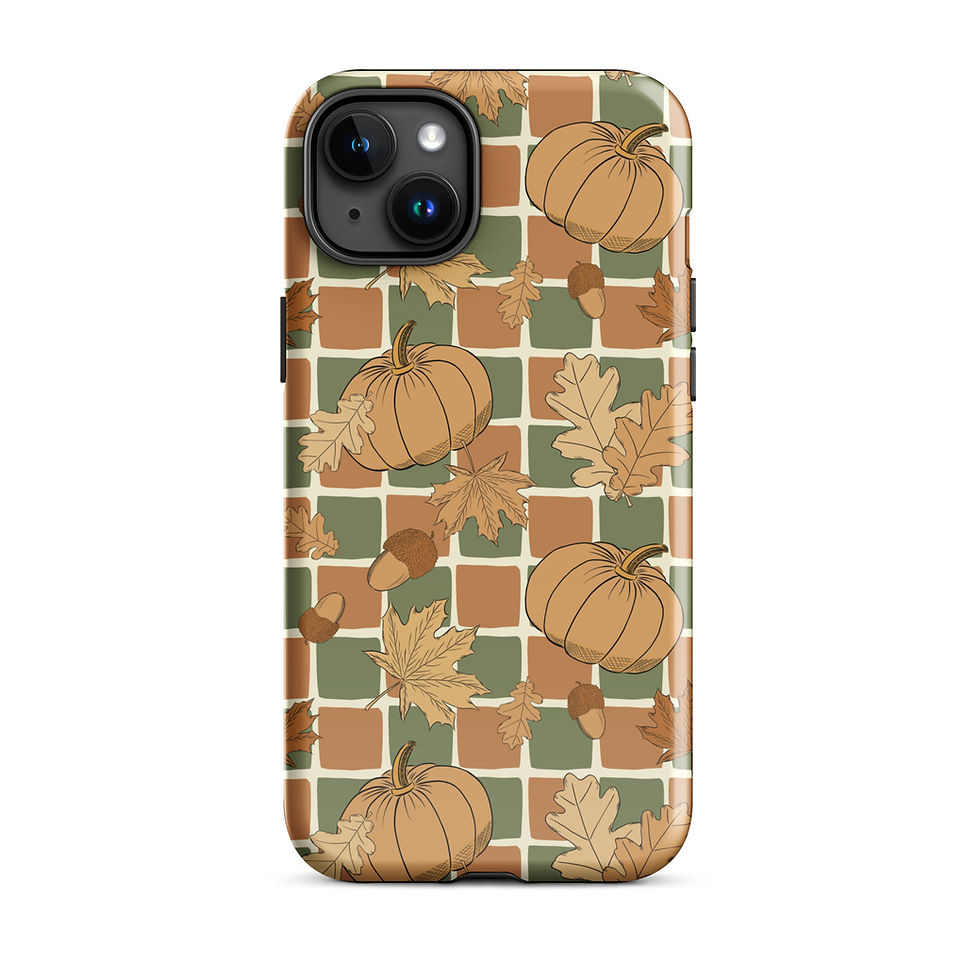 Thumbnail: Pumpkin Patchwork Tough Case for iPhone® | Vintage Fall Collection | By C Studio®