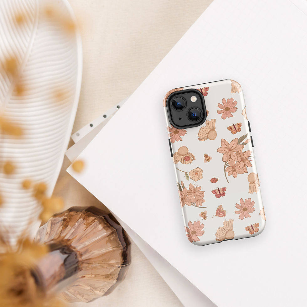 Thumbnail: Flowers LadyBugs IPhone Case Pastel