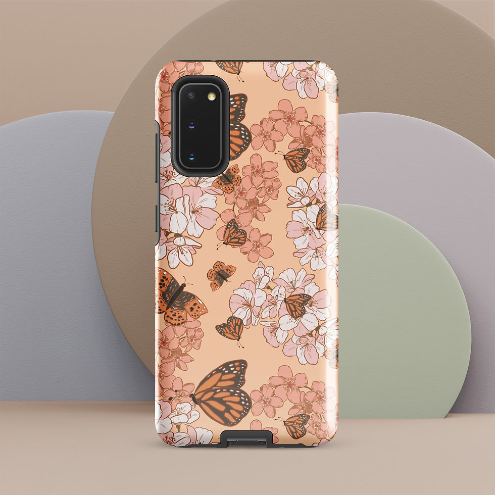 Thumbnail: Butterfly Blossom Samsung Phone Case Pastel