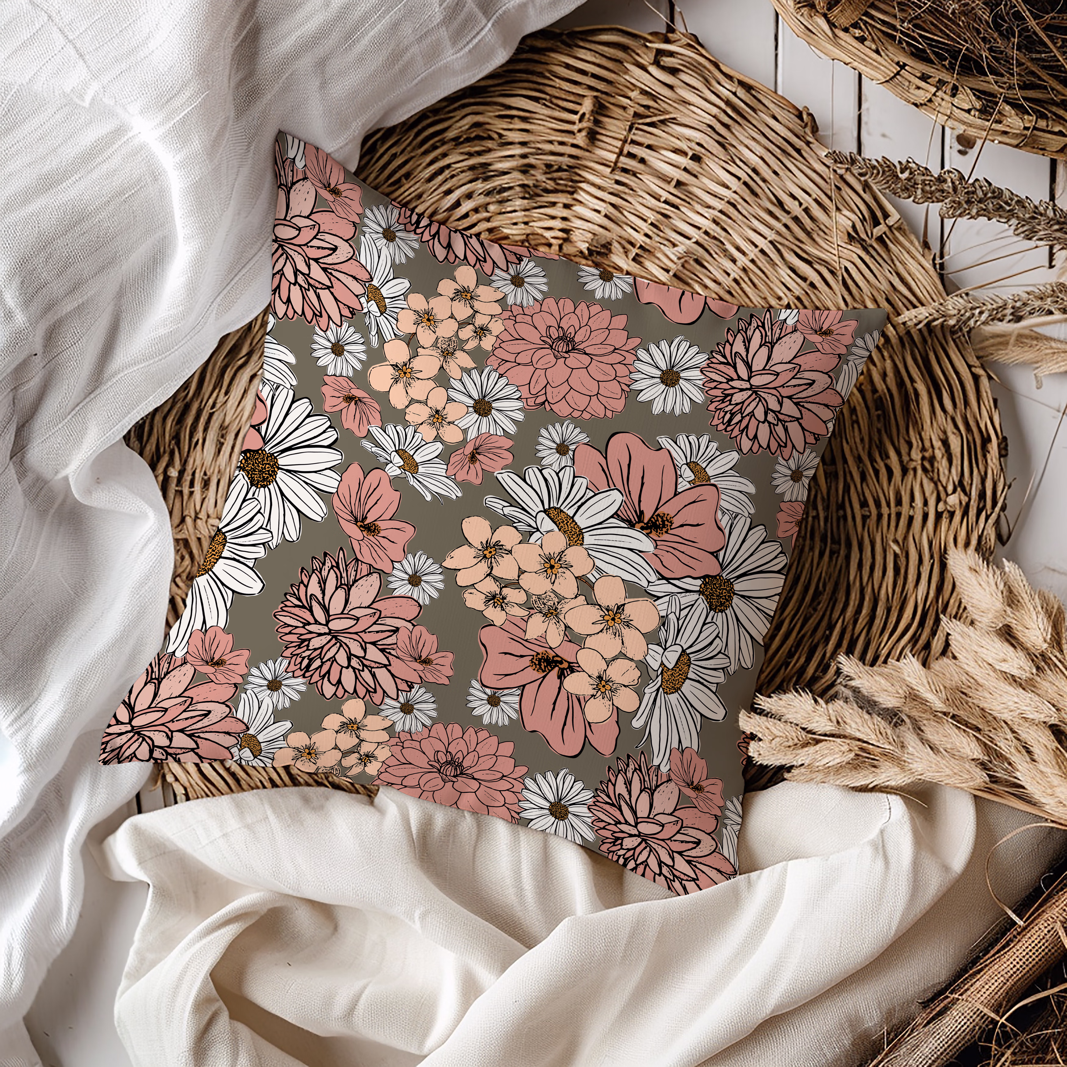 Summer Floral Pillow