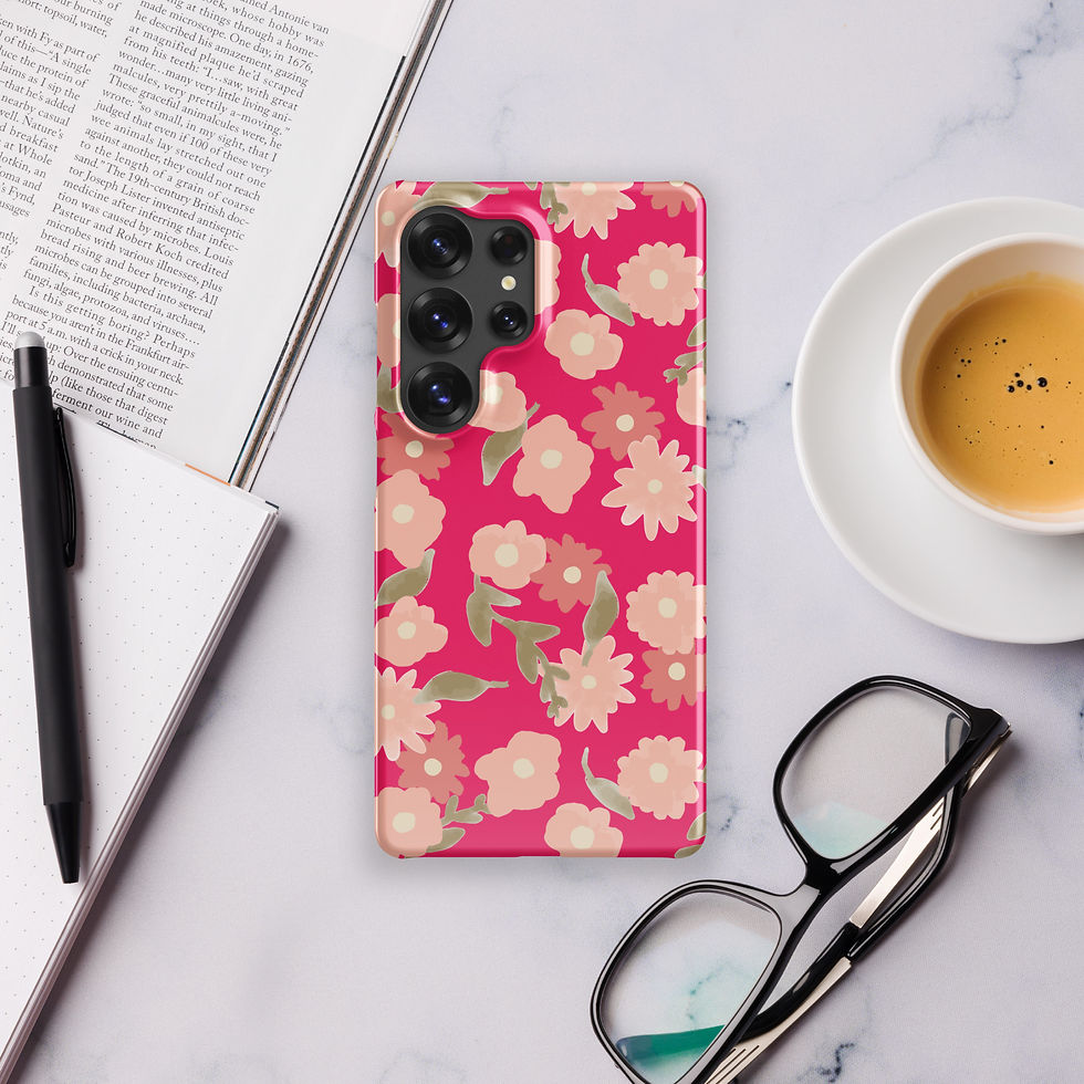 Watercolor Flowers Samsung Snap Case Pink