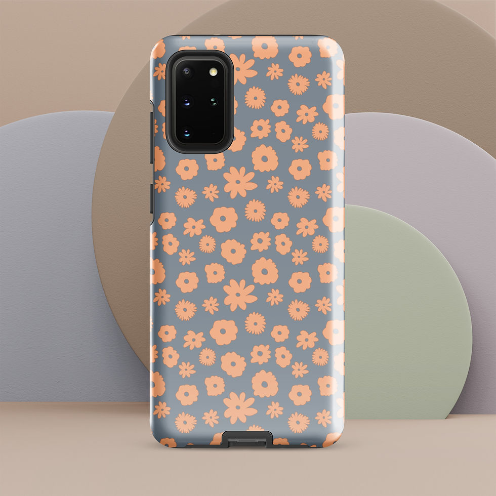 Thumbnail: Tiny Flowers Samsung Phone Case Pastel Green