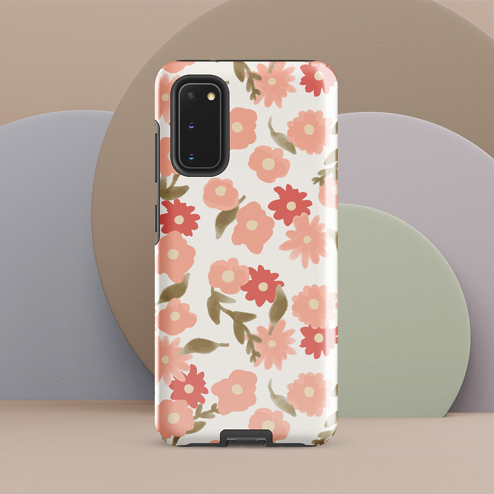 Thumbnail: Watercolor Flowers Samsung Phone Case Pastel