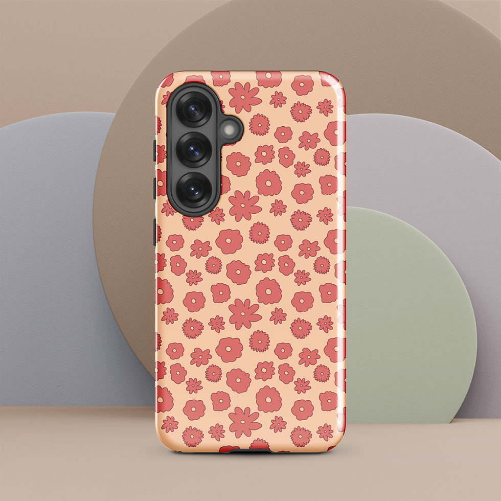 Thumbnail: Tiny Flowers Samsung Phone Case Pastel Pink