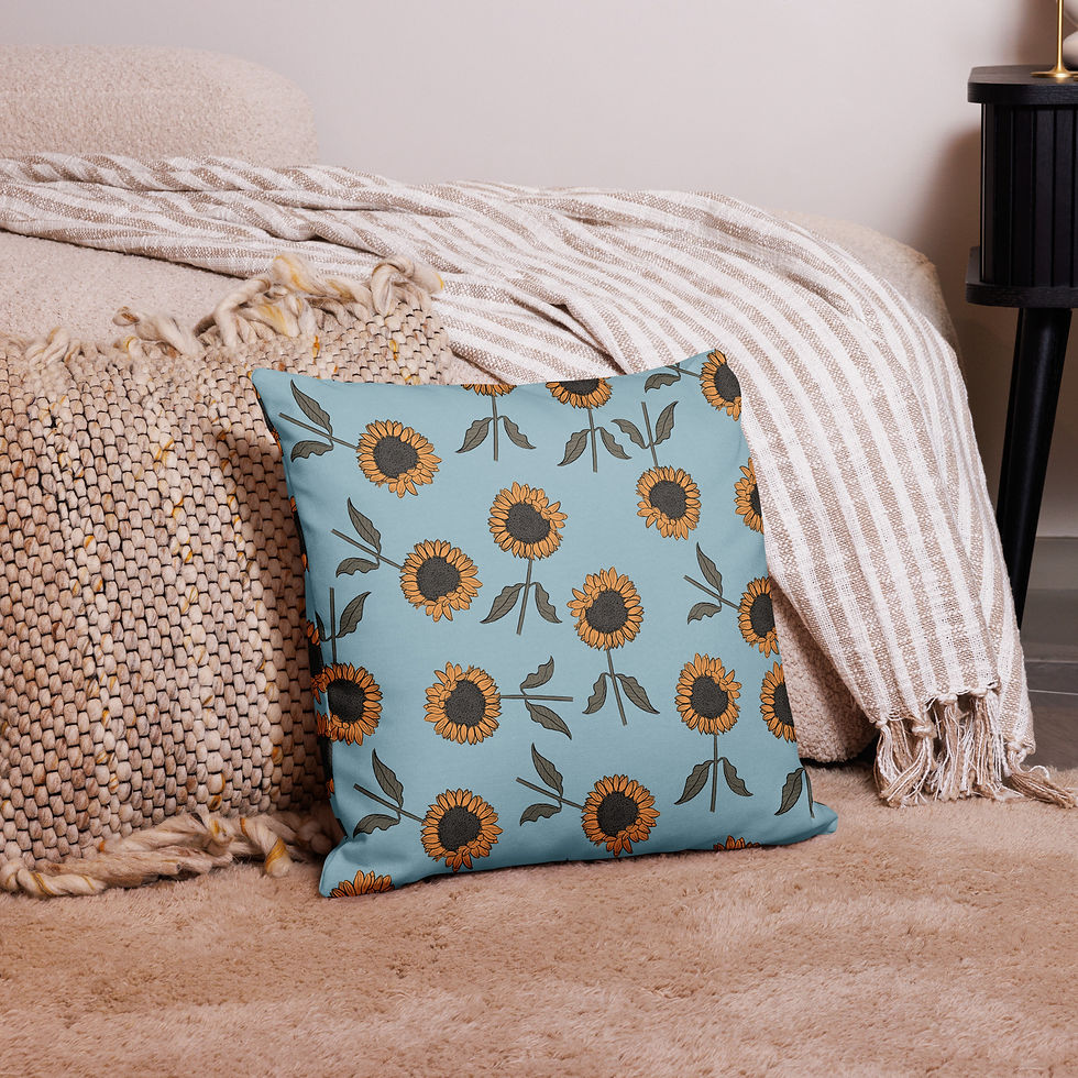 Sunny Flower Premium Pillow Case | Summer Vibes Collection