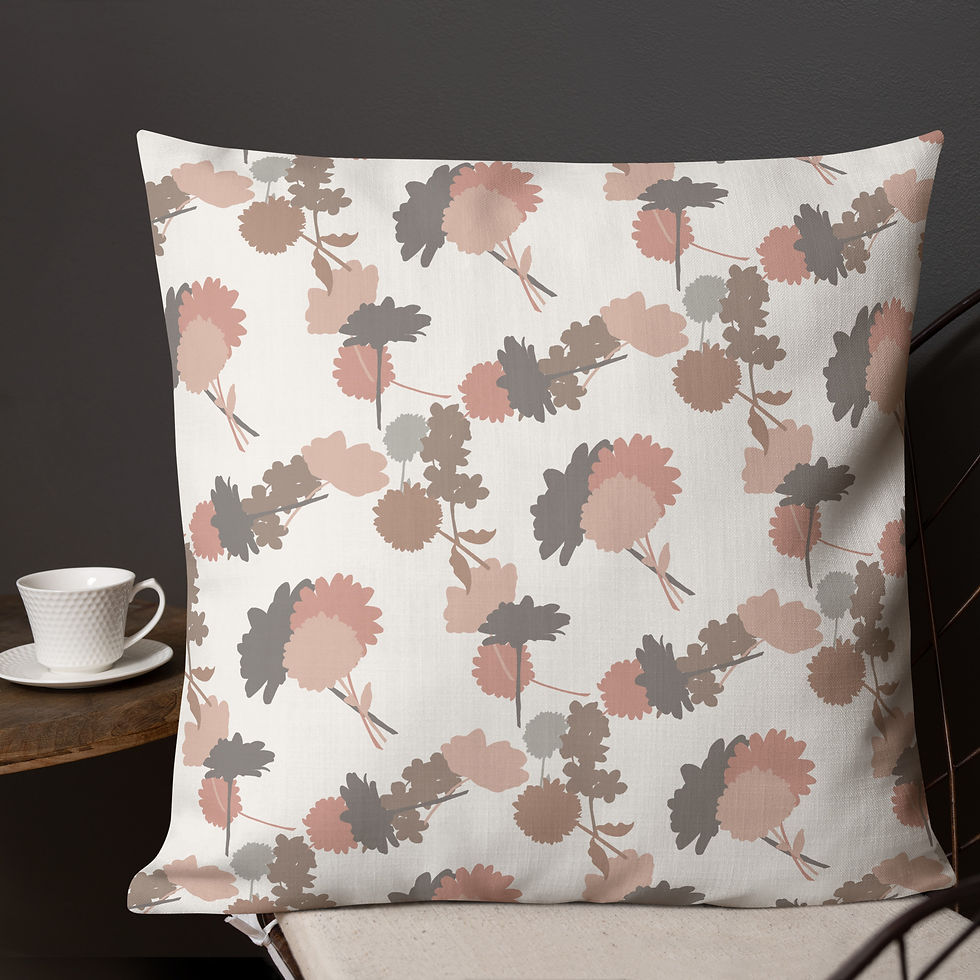 Summer Garden Pastel Premium Pillow | Summer Vibes Collection