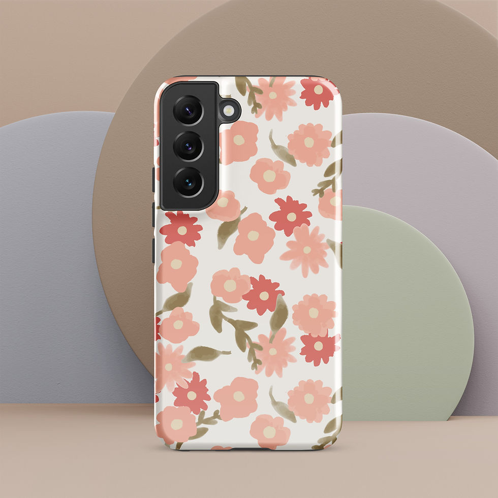 Thumbnail: Watercolor Flowers Samsung Phone Case Pastel