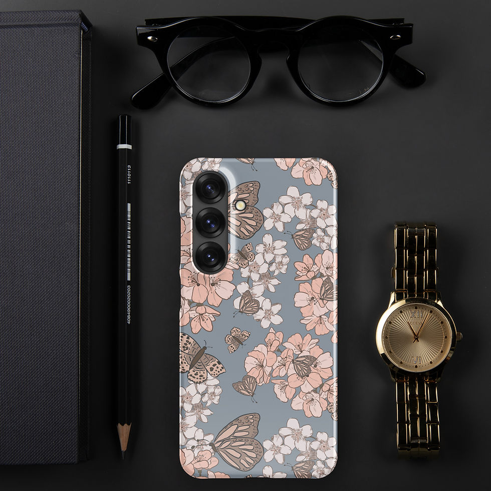 Thumbnail: Butterfly Blossom Samsung Snap Case Pastel Blue