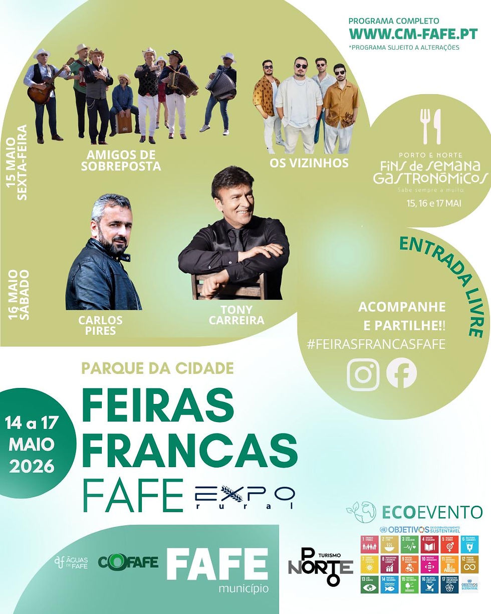 Feiras Francas de Fafe 2026 regressam em maio com programa diversificado