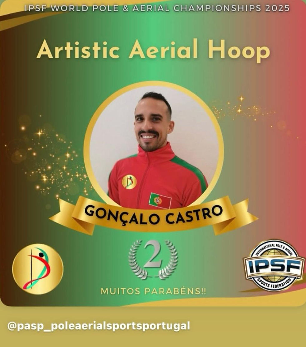 Fafense Gonçalo Castro conquista o 2.º lugar no Mundial de Pole Dance na Argentina