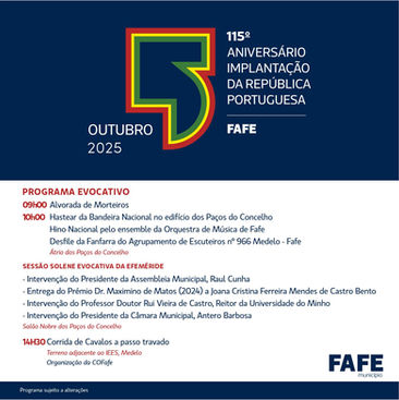 Município de Fafe assinala 115.º aniversário da Implantação da República