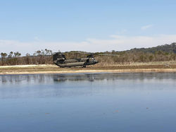 Australian Army rescue helicopter during 2020 bushfire