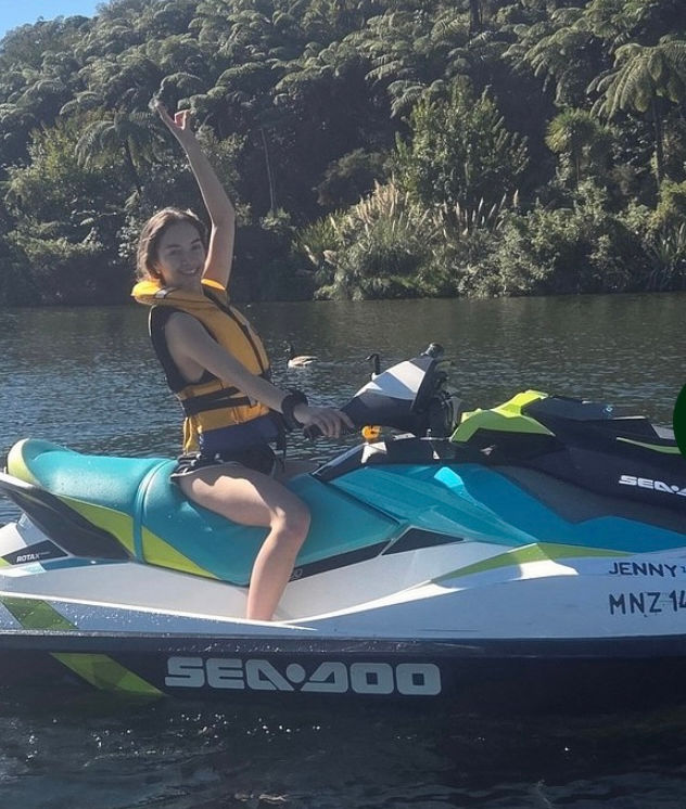 Hot Aunty on Jetski DustyRyders Rotoiti