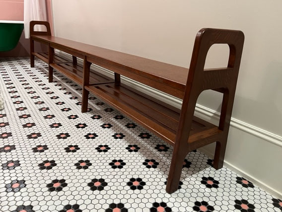 White Oak Bath Shelf