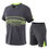 Thumbnail: Sportswear Breathable Quick Drying Casual Sports Suit Men 2 Pcs