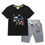 Thumbnail: Cartoon Design Cotton T-shirt+Shorts 2Pcs/Set 2-12 Years Unisex Suits