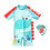 Thumbnail: 2pcs Boys Swimwear Kids One-piece Swimsuit Swimming