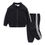 Thumbnail: Zipper Solid Color Cotton Jacket and Joggers Outfits for Children