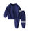 Thumbnail: Athletic Jogger Pant Set Casual Stripe Cotton Pullover Children Clothing Suit