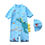 Thumbnail: 2pcs Boys Swimwear Kids One-piece Swimsuit Swimming