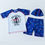 Thumbnail: Boys Swimwear Children Swimsuits Short Sleeve Bodysuit Boys 2PCS Swim Suits
