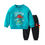 Thumbnail: Cute Little Boys Set Cartoon Print Dinosaur Sweatshirt and Pants Outfits