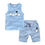 Thumbnail: Cartoon Cotton Vest T-shirt Tops+Shorts Pants Suit 2Pcs/Set Children's Clothes