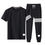 Thumbnail: Summer Men Short Sets T Shirt Shorts Patchwork Sportswear