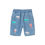 Thumbnail: Denim Shorts Cartoon Dinosaurs Printing Plain Cute Elastic Waist Clothing