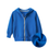 Thumbnail: Kids Coat Zipper Jacket Plus Velvet Warm Hooded Solid Plain Sweatshirt