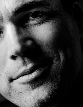 Man with Wooden Background