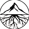 Deep Mountain Spiritual Direction logo: a mountain outline with tree roots representing spiritual growth and inner exploration, helping individuals connect with their higher purpose.