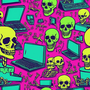 a digital cemetary with computers and 100's of skeletons everywhere.jpg