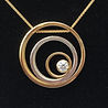 18ct Gold and Silver Pendant with Diamond