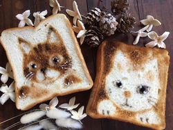 猫のトーストアート