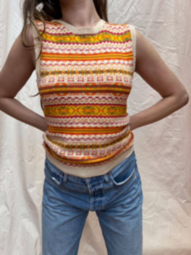 1970s Cotton Knit Tank Top