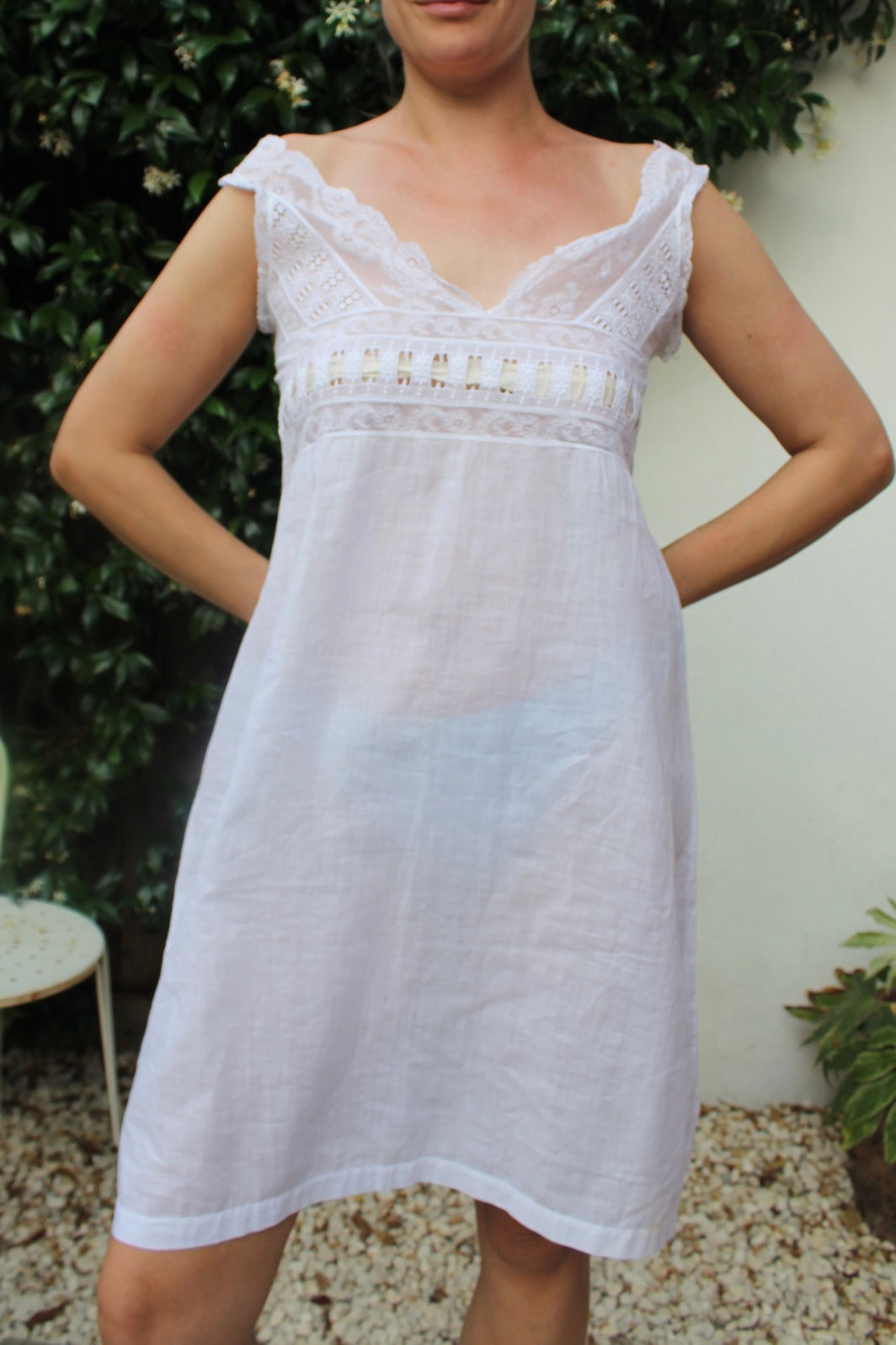 Antique White Cotton Chemise