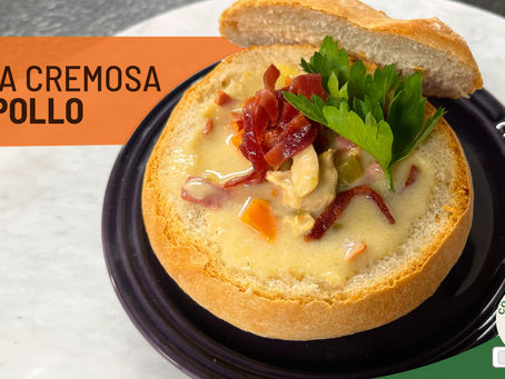 Sopa cremosa de Pollo (chowder)