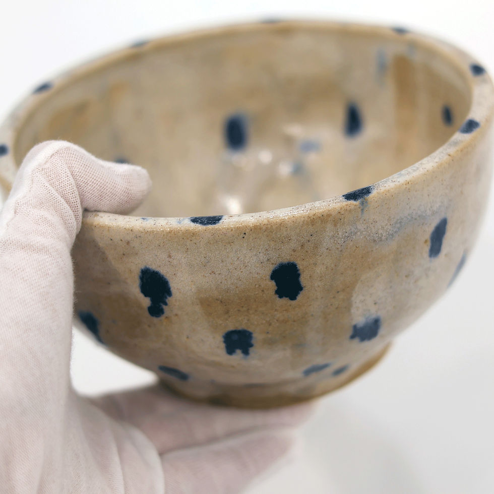Thumbnail: Cobalt Dot Bowl (Blue on Light Glaze)