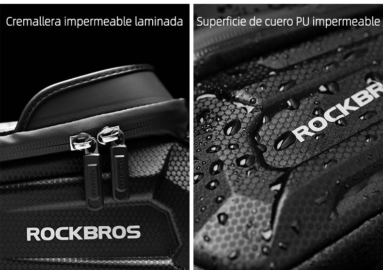 Thumbnail: ROCKBROS Bicycle Bag Waterproof Touch Screen Cycling Bag Top Front Tube Frame MT