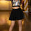 Thumbnail: Women’s Punk Rhinestone Push Up Crop Top Bustier 