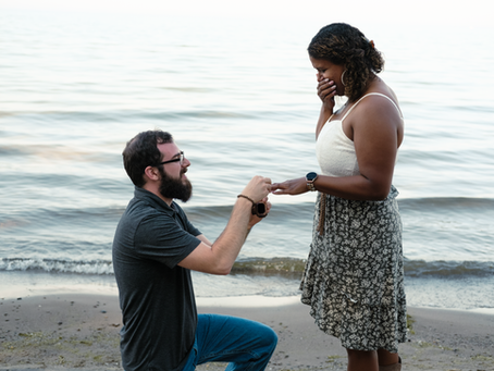 Latisha & I getting engaged