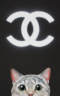 몽(夢)냥이, 53x33.4cm, 장지에 채색, 2022.jpg