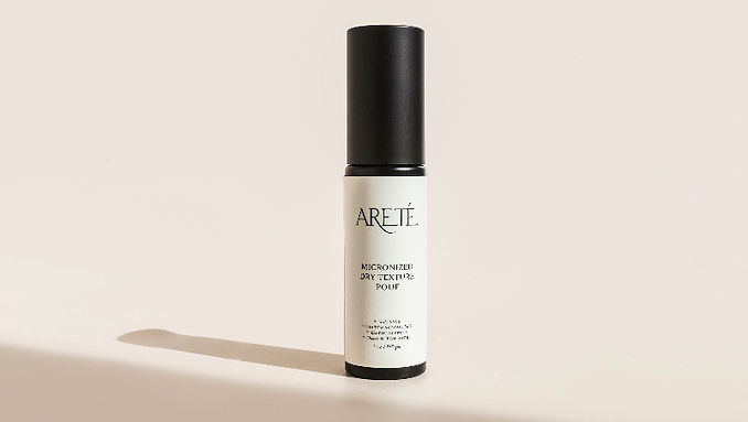 arete micronized dry texture pouf