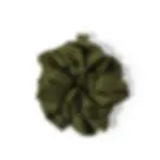 arete green satin scrunchie