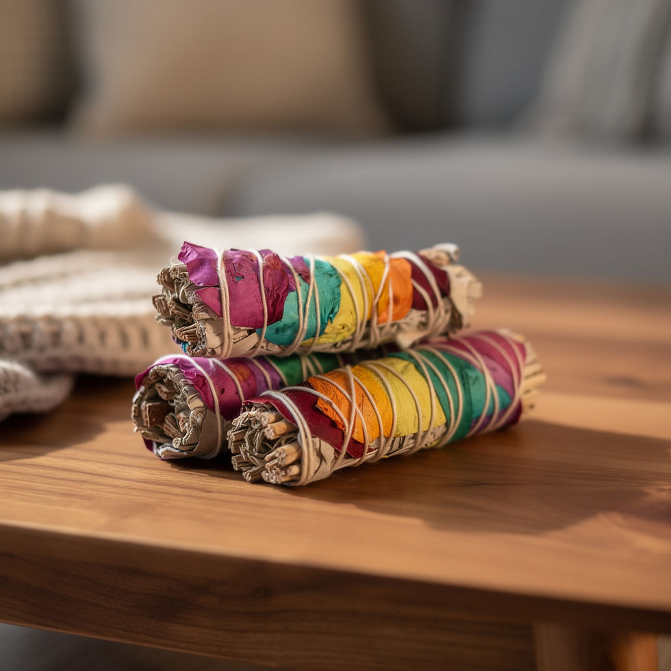 sage and rose smudge stick